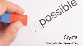  Presentation with motivation - PPT theme consisting of company growth - business concept motivation word impossible background and a sky blue colored foreground