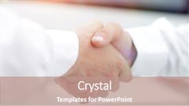  Presentation with introduction - PPT theme with company introduction - business handshake and business people background and a coral colored foreground