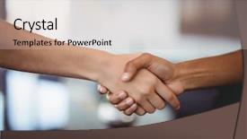  Presentation with introduction - Beautiful PPT layouts featuring company introduction - cropped hands of business people backdrop and a  colored foreground