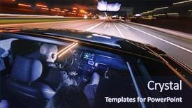  Presentation with night highway accidents - Amazing PPT layouts having company journey - driving at night backdrop and a navy blue colored foreground