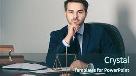  Presentation with modern - Audience pleasing slides consisting of company law cases - handsome young man working backdrop and a ocean colored foreground