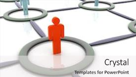  Presentation with company - PPT layouts having company logo - silhouettes of people 3d background and a sky blue colored foreground