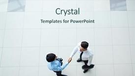  Presentation with seasons greeting - Cool new theme with company overview - greeting one another backdrop and a sky blue colored foreground