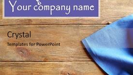  Presentation with table napkin - Colorful presentation enhanced with company picnic - napkin on wooden table backdrop and a coral colored foreground