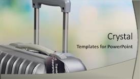  Presentation with insurance islam - Cool new slides with company tour - suitcase with travel insurance label backdrop and a  colored foreground