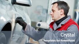  Presentation with sample - Slide deck featuring compare color sample with car background and a  colored foreground