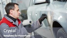  Presentation with sample - Cool new slide deck with compare color sample with car backdrop and a  colored foreground