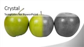  Presentation with for food chemistry of apples - Presentation enhanced with compare contrast - close-up of apples background and a  colored foreground