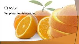  Presentation with orange - Cool new PPT theme with sd card insert in laptop isolated on white background backdrop and a white colored foreground