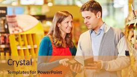  Presentation with route optimization supermarket - Beautiful slide set featuring  backdrop and a  colored foreground