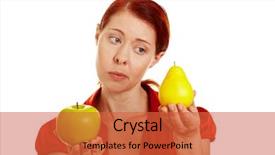  Presentation with apple pear - PPT theme with  background and a  colored foreground