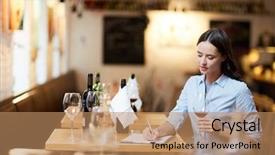  Presentation with wine tasting - PPT theme having notes while tasting different sort background and a coral colored foreground