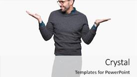  Presentation with comparison - Theme having compare options - young handsome man wearing glasses background and a white colored foreground