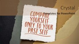  Presentation with inspirational abstract - PPT layouts having compare-yourself background and a coral colored foreground