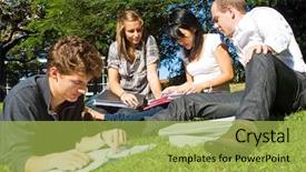  Presentation with university student internship - Slides with comparing their notes from college background and a yellow colored foreground