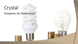  Presentation with light bulbs - Amazing slide set having comparison of ordinary light bulbs backdrop and a white colored foreground