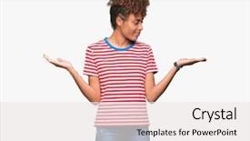  Presentation with knitting african american - Presentation theme consisting of comparisons - beautiful young african american woman background and a  colored foreground