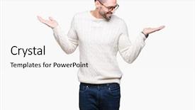  Presentation with glasses - Slide deck consisting of comparisons - young handsome man wearing glasses background and a white colored foreground