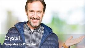  Presentation with human hands open palm up - Theme consisting of comparisons body image - middle age handsome man wearing background and a  colored foreground