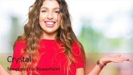  Presentation with body balance - Amazing presentation design having comparisons body image - young beautiful woman wearing casual backdrop and a red colored foreground