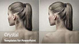  Presentation with skincare - Colorful presentation design enhanced with comparisons body image health - skincare backdrop and a  colored foreground