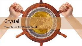  Presentation with money management - Audience pleasing presentation consisting of leadership compass - hands and money helm backdrop and a  colored foreground