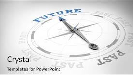  Presentation with past to future - Amazing PPT theme having compass against future or past backdrop and a white colored foreground