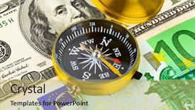  Presentation with health money insurance concept - PPT layouts consisting of compass and money - concept business background and a yellow colored foreground
