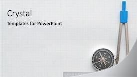  Presentation with math graph - Presentation having compass and pencil on graph background and a white colored foreground