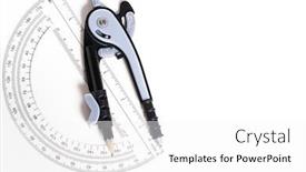  Presentation with compass - Colorful PPT layouts enhanced with compass-and-protractor backdrop and a white colored foreground