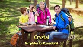  Presentation with binocular - Slide deck featuring compass binoculars - child girl looking through binocular background and a  colored foreground