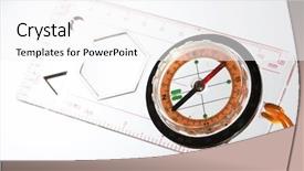  Presentation with compass - Colorful PPT layouts enhanced with compass close up and white backdrop and a white colored foreground