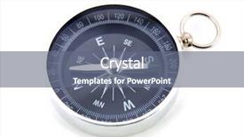  Presentation with compass - PPT theme having compass close up in isolated background and a gray colored foreground