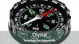  Presentation with compass - Beautiful slide deck featuring close-up isolated on white backdrop and a dark gray colored foreground