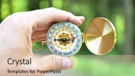  Presentation with compass - Slides enhanced with pathfinder - compass in the hand background and a lemonade colored foreground