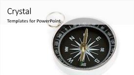  Presentation with compass - Presentation theme with compass isolated on the white background and a white colored foreground