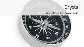  Presentation with compass - PPT theme enhanced with compass isolated on white background and a white colored foreground