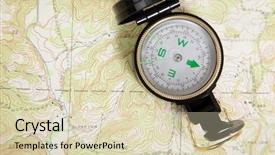  Presentation with compass map - PPT layouts enhanced with compass laying on a topographical background and a soft green colored foreground