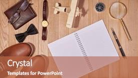  Presentation with travel agency - Amazing presentation having compass magnifying glass on ligth backdrop and a red colored foreground