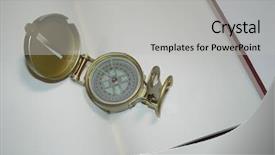  Presentation with compass - Audience pleasing theme consisting of compass-on-a-book backdrop and a light gray colored foreground