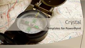  Presentation with compass map - Slides featuring compass-on-a-cartographic-map background and a soft green colored foreground