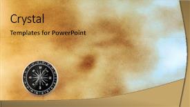  Presentation with compass map - Colorful slide deck enhanced with compass on abstract acient map backdrop and a yellow colored foreground