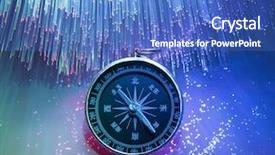  Presentation with optic - PPT theme consisting of compass on fiber optic background background and a teal colored foreground