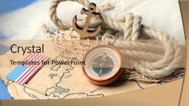  Presentation with usa flag - Colorful slide deck enhanced with usa flag rope and compass backdrop and a lemonade colored foreground