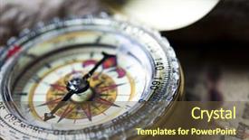  Presentation with old india - Presentation theme enhanced with compass on old map background and a tawny brown colored foreground