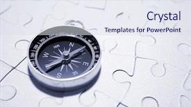  Presentation with compass - Presentation having compass on puzzle background and a sky blue colored foreground