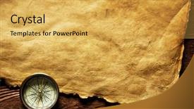  Presentation with compass - Slides enhanced with compass on the old paper background and a yellow colored foreground