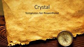  Presentation with old paper - Beautiful slides featuring compass on the old paper backdrop and a yellow colored foreground