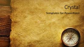  Presentation with compass - Beautiful PPT theme featuring compass on the old paper backdrop and a gold colored foreground