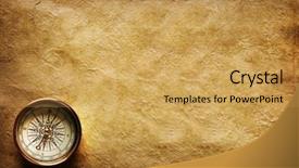  Presentation with compass - Amazing PPT theme having compass on the old backdrop and a yellow colored foreground